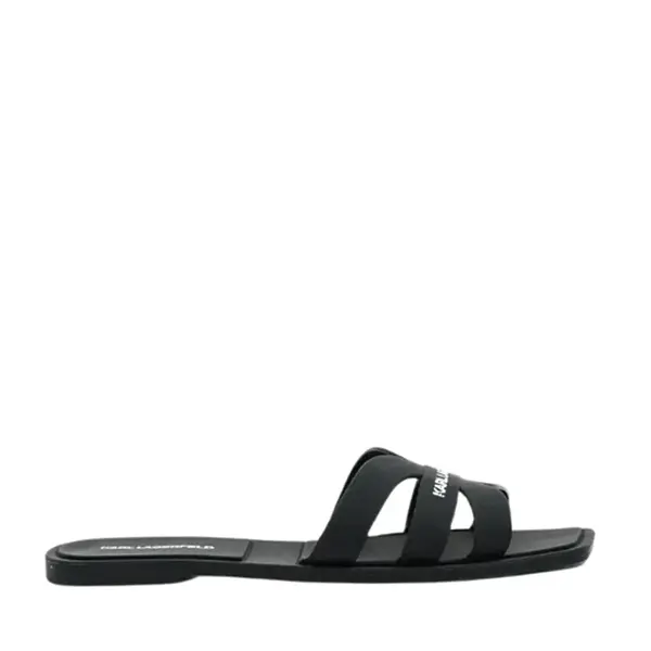 Saboți femei Karl Lagerfeld Jelly IV Matt Slide negri din cauciuc 2059DST80025N