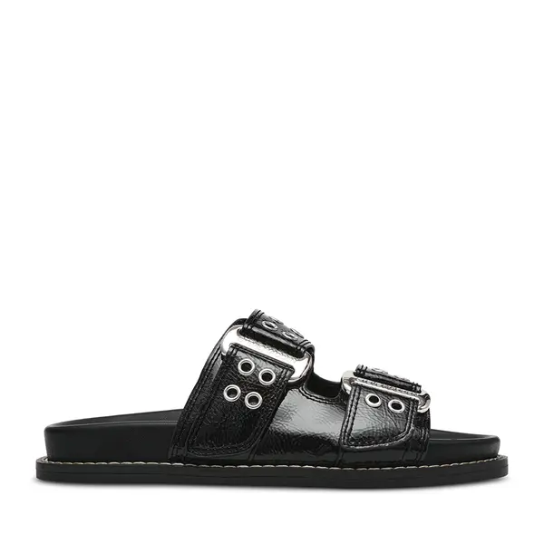 Saboți femei Steve Madden Agent negri cu elemente deco 1469DSTAGENTLN