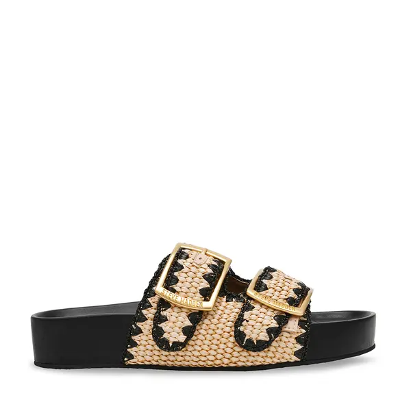Saboți femei Steve Madden Ondeck bej din textil cu aspect de rafie 1469DSTONDECKBE