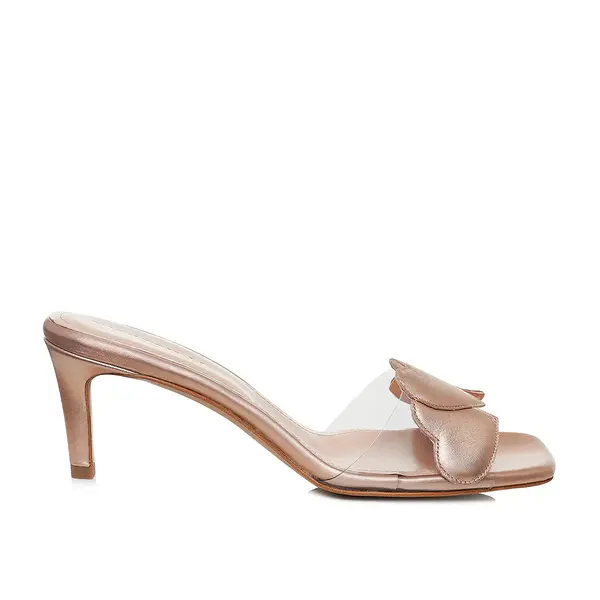 Saboti Love Me Piele Naturala, Auriu-Rose - 42 / 6.5 cm - Gros