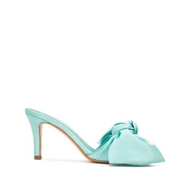 Saboti Vesa Satin, Turcoaz - 34.5 / 9.5 cm - Evazat