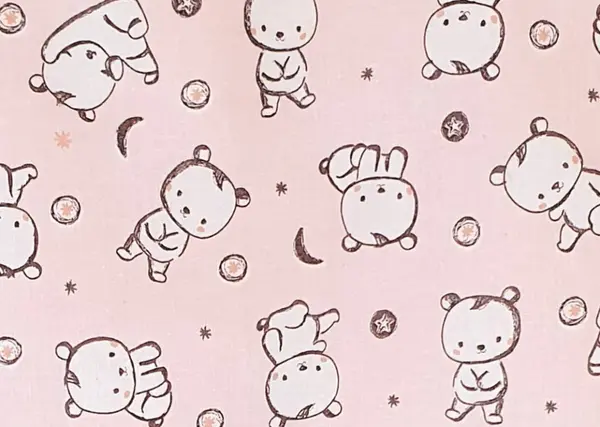 Sac de dormit copii 1.5 tog Baby Bear roz din bumbac 70 cm