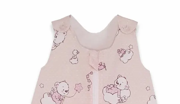 Sac de dormit copii 1 tog KidsDecor Ursuletul Martinica roz din bumbac 60 cm