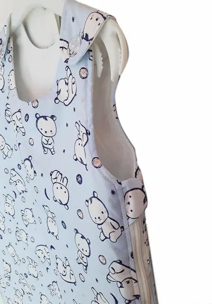 Sac de dormit copii 2.5 tog KidsDecor Baby Bear albastru din bumbac 85 cm