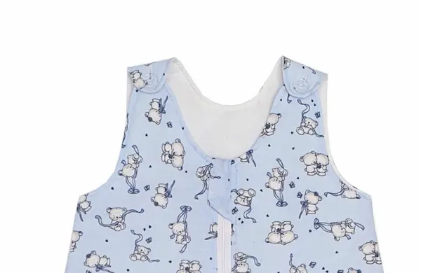 Sac de dormit copii 2.5 tog KidsDecor Loving Bear Blue din bumbac 140 cm