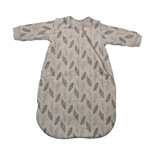Sac de dormit cu maneci detasabile, Bebe Stars, De iarna, Din bumbac certificat Oeko Tex Standard 100, Cu fermoar, 70 cm, 2.5 Tog, Boho