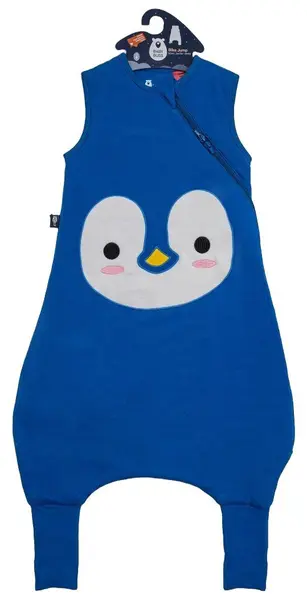 Sac de dormit cu picioare BabyBliss - BlissJump, Tog 2.5, 18-36 luni, Penguin Blue