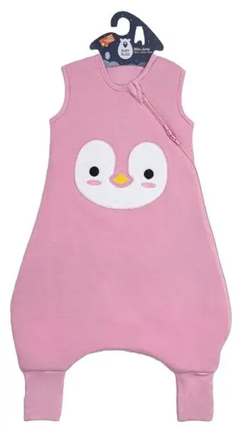 Sac de dormit cu picioare BabyBliss - BlissJump, Tog 2.5, 3-5 ani, Penguin Pink