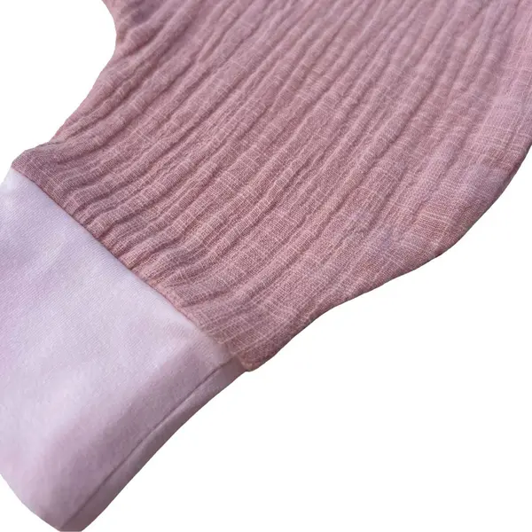 Sac de dormit cu picioruse 0.3 tog din muselina Candy Pink 100 cm