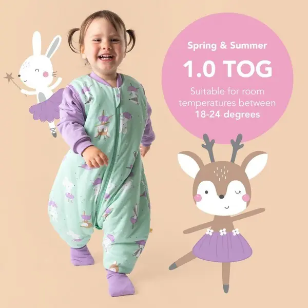 Sac de dormit cu picioruse si maneca lunga detasabila Ballerina 130 cm + manseta 1.0 Tog