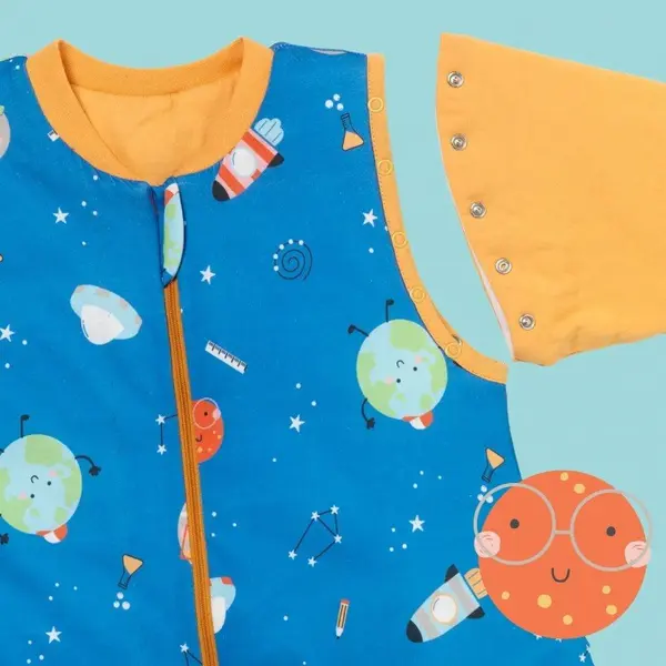 Sac de dormit cu picioruse si maneca lunga detasabila Space 80 cm + manseta 1.0 Tog