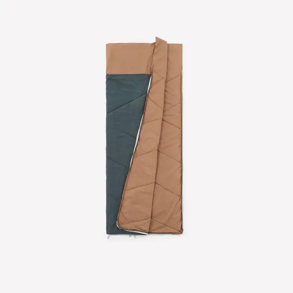 Sac de dormit de camping 20°C din bumbac, Ultimcomfort kaki