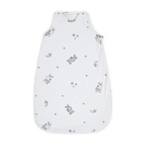 Sac de dormit de iarna 85 cm din bumbac ranforce Little Rabbits Grey