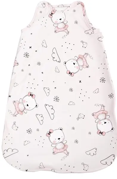 Sac de dormit de iarna Lorelli - Ranforce, ursulet, balerina, roz, 85 cm