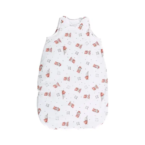 Sac de dormit de vara 95 cm 18-24 luni bumbac ranforce Bears Pillows Beige
