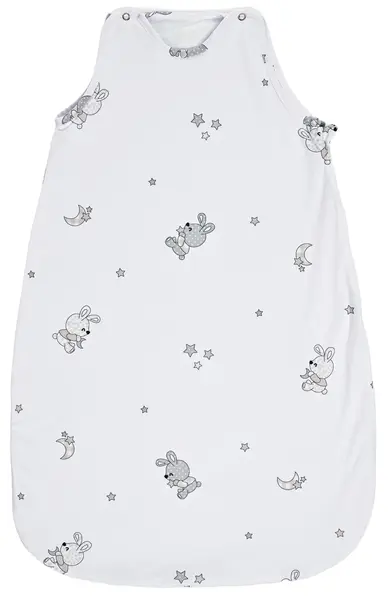 Sac de dormit de vară cu întăritură Lorelli - Little Rabbits, 0.5 Tog, 95 cm, gri