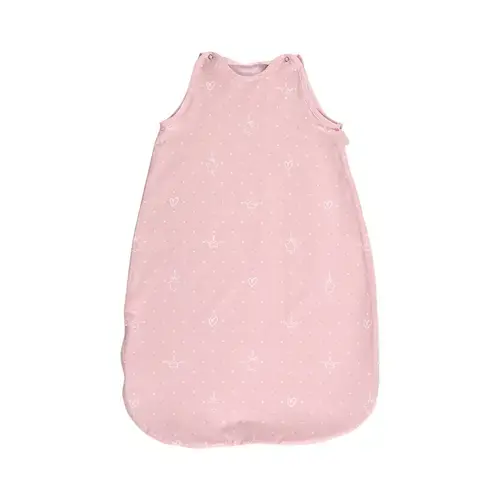 Sac de dormit de vara Lorelli Bear Pink, 85 cm, 12-18 luni, bumbac ranforce