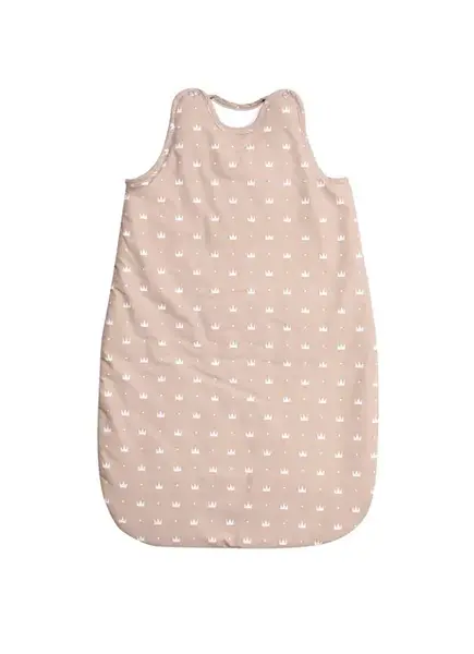 Sac de dormit de vara Lorelli Crowns Latte, 85 cm, bumbac ranforce, Crem