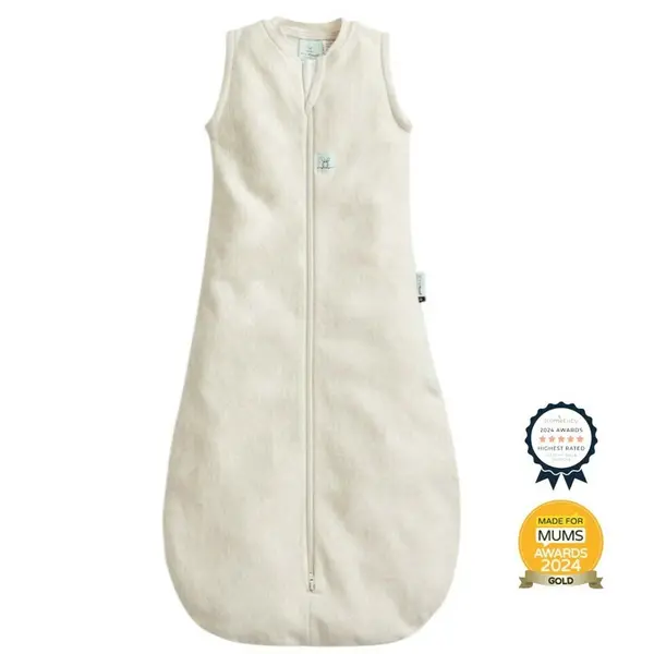 Sac de dormit, ErgoPouch, Jersey, 8-24 luni, 8-14 kg, TOG 1, Bumbac organic, Fermoar bidirectional, Lavabil la masina, Croiala slim fit, Certificat non-toxic, Premiat in Australia, Model Marle, Crem