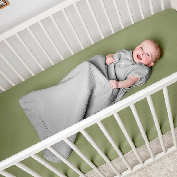 Sac de dormit Ingenuity Heather Grey, Swaddle Me 3-18 luni, 2.5 TOG
