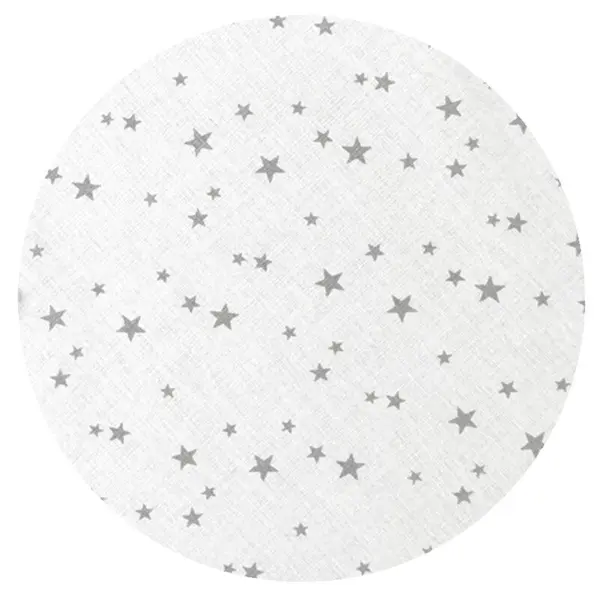 Sac de dormit MimiNu Mini Gray Stars, de iarna, din bumbac, cu fermoar lateral, capse pe umar, 74 cm, 0-6 luni, 2.5 tog