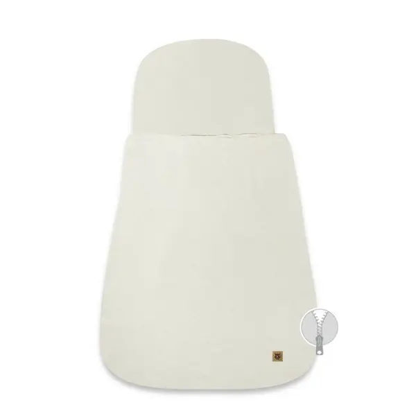 Sac de dormit multifunctional, MimiNu, Pentru patut, landou sau cosulet, Din bumbac interlock plin, Materiale certificate Oeko Tex Standard 100, Beige