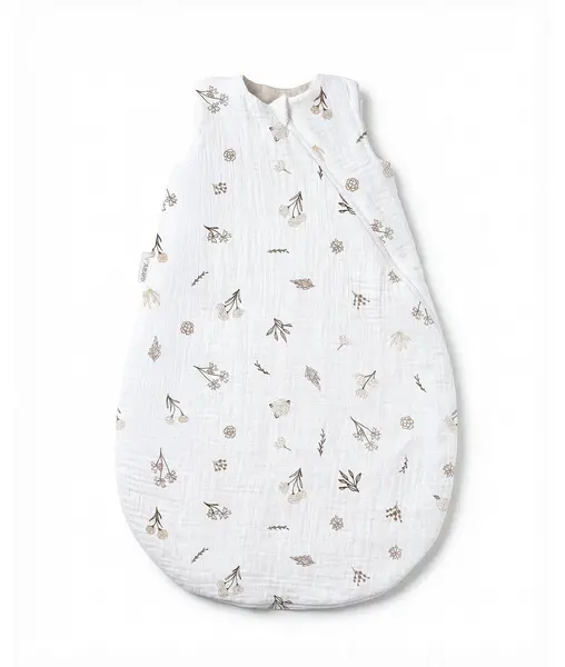 Sac de dormit pentru bebeluși Albero Mio - Wild Flowers, 1.0 Tog, Mărime M, Muselina