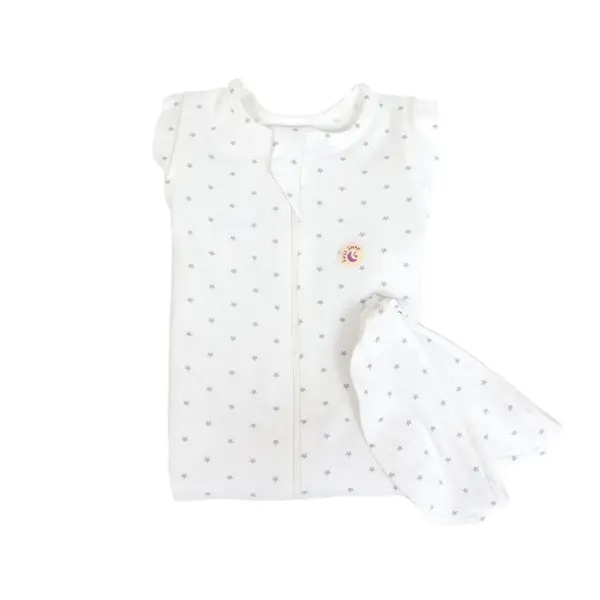 Sac de dormit Swaddle First Sleep Star Light 3-6 luni faza 2 pentru bebelusi 74 cm