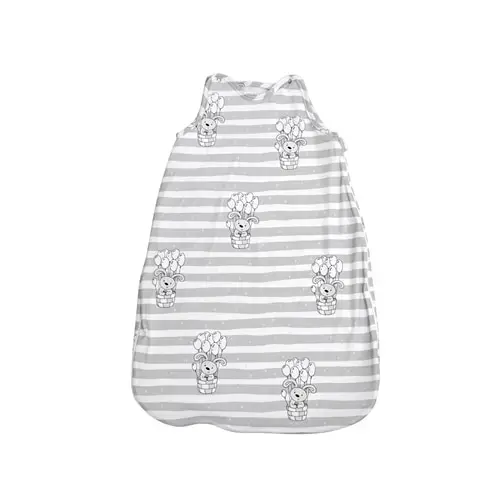 Sac de dormit toamna/iarna pentru copii Lorelli Grey Striped, inaltimea maxima de 95 cm