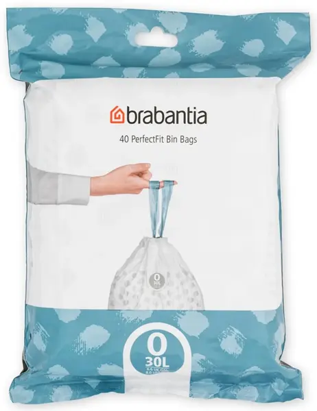 Sac de gunoi Brabantia - PerfectFit FlatBack+/Bo, mărimea O, 30 l, 40 buc