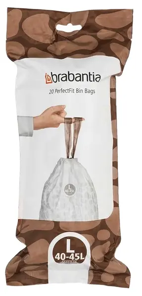 Sac de gunoi Brabantia - PerfectFit FlatBack+/Touch, mărimea L, 40 - 45 l, 20 buc
