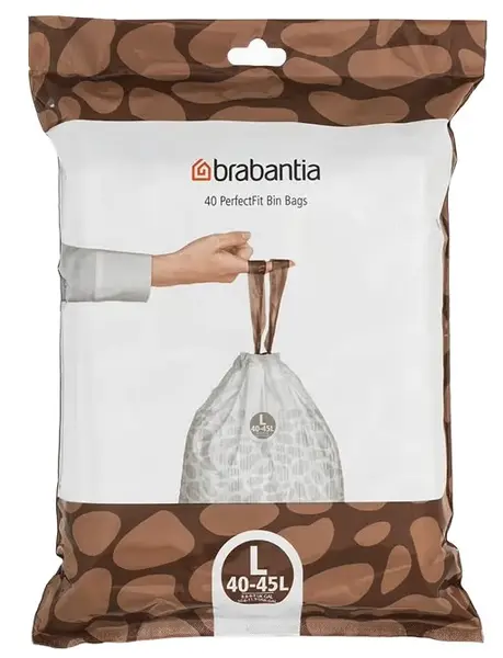Sac de gunoi Brabantia - PerfectFit FlatBack+/Touch, mărimea L, 40 - 45 l, 40 buc