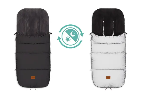 Sac de iarna reflectorizant pentru carucior Kinley black Fillikid