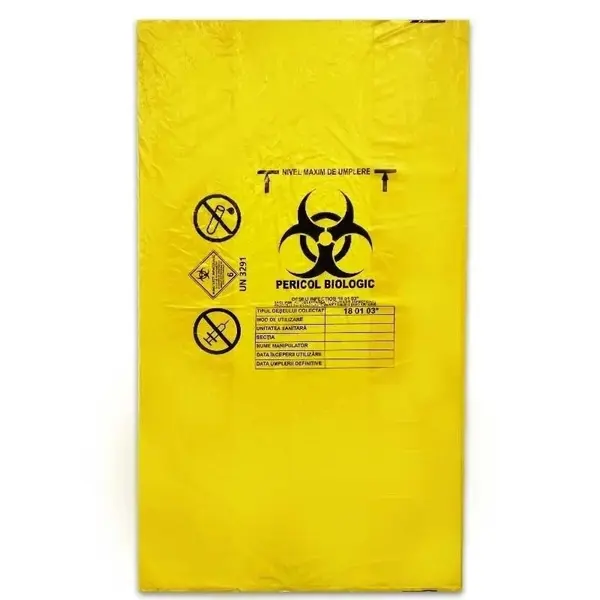 Sac galben - pericol biologic 40L