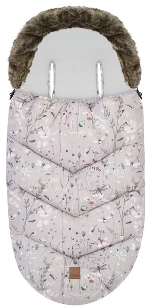 Sac pentru cărucior KikkaBoo - Luxury Dreamy Fields, Grey
