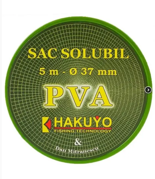 Sac solubil din PVA, pentru pescuit, micro mesh 37 mm, hakuyo -5m