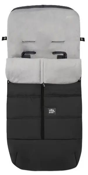 Sac universal pentru cărucior Interbaby - Coral Fleece, 105 x 46 cm, Black