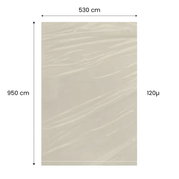 Saci LDPE Reciclați Natur 530x950 mm, 120µ – heavy-duty pentru încărcături grele
