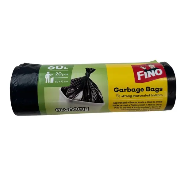 Saci Menaj Hd Fino, 60 l x 20 Bucati