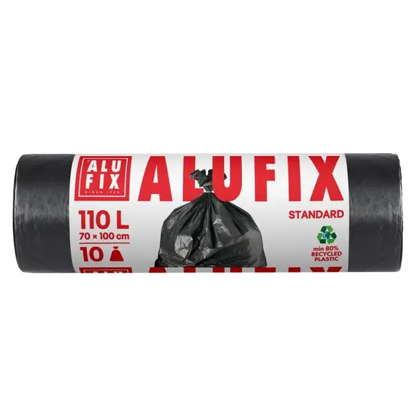 Saci menajeri 110 L 70 x 100 cm LDPE negri 10 buc/rola Saci menajeri 110 L 70 x 100 cm LDPE negri 10 buc/rola