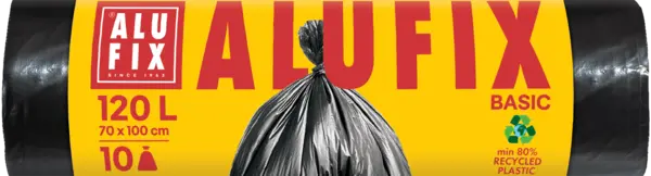 Saci menajeri 120 L 70 x 100 cm HDPE negri Economy 10 buc/rola Saci menajeri 120 L 70 x 100 cm HDPE negri Economy 10 buc/rola