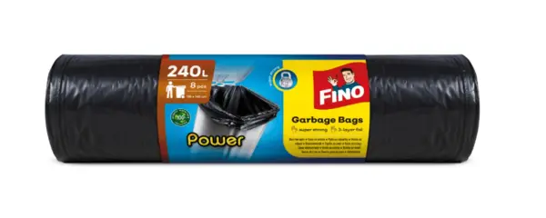 Saci menajeri 240 L negri Fino LD 8 bucati/rola Saci menajeri 240 L negri Fino LD 8 bucati/rola