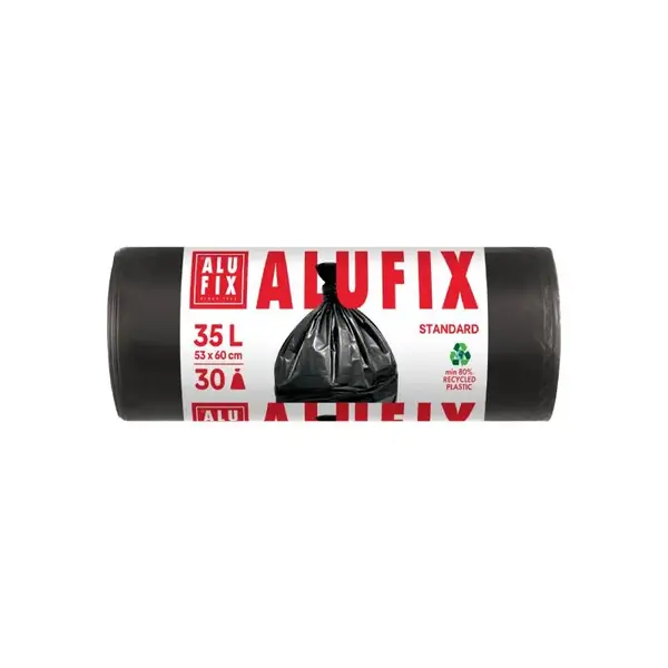 Saci menajeri 35 L 53 x 60 cm HDPE negri 30 buc/rola Saci menajeri 35 L 53 x 60 cm HDPE negri 30 buc/rola