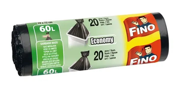 Saci menajeri 60 L negri Fino HD 20 bucati/rola Saci menajeri 60 L negri Fino HD 20 bucati/rola