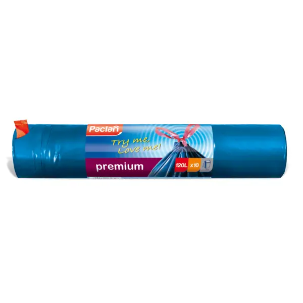 Saci menajeri cu snur LDPE albastru 120 l 10 bucati/set Saci menajeri cu snur LDPE albastru 120 l 10 bucati/set