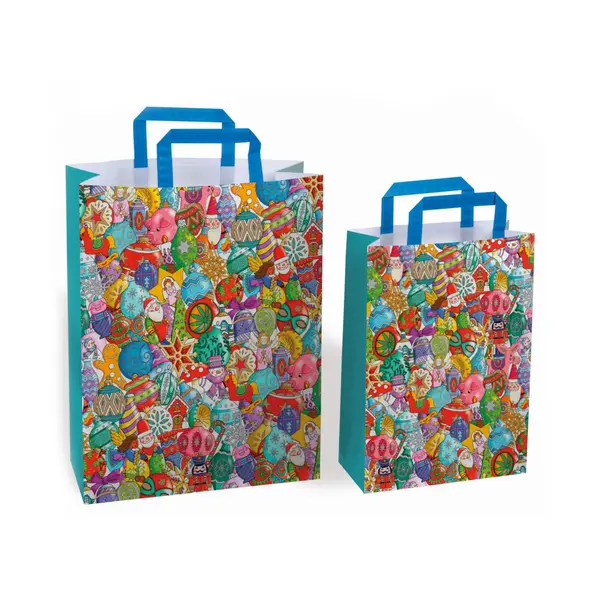 Sacosa cadou din hartie tematica Craciun,32x14x42 cm