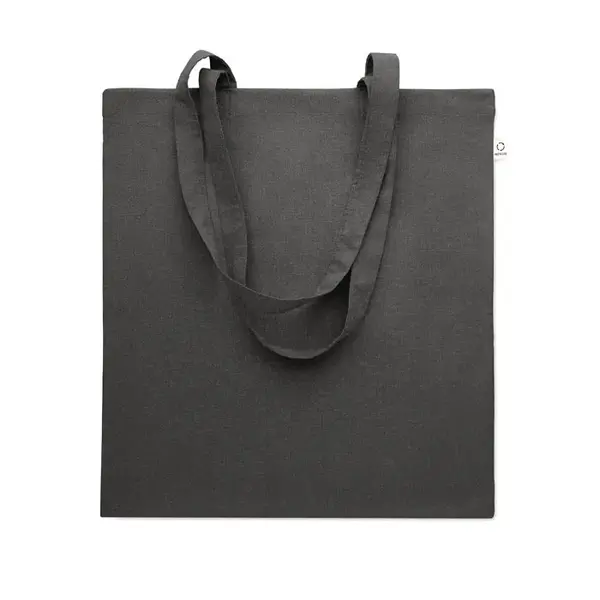 Sacosa de cumparaturi neagra bumbac reciclat 38x2 cm Sacosa de cumparaturi neagra bumbac reciclat 38x2 cm