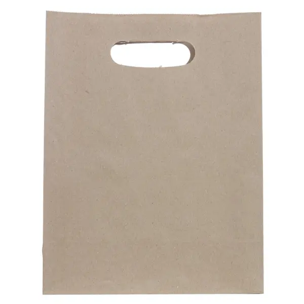 Sacose Biodegradabile Compostabile de Hartie Kraft, cu Maner Decupat, 22 x 10 x 28 cm, 250 Bucati