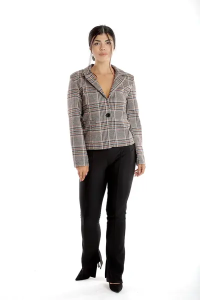 Sacou cadrilat dama DI23S50 bordo/turcoaz/bej, Dress to Impress | marimea 44