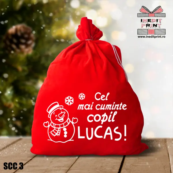 Saculet cadou personalizat SCC3